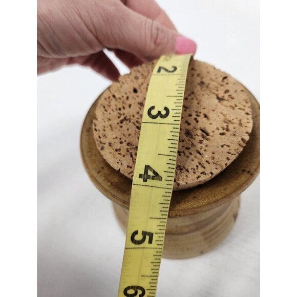 VTG Charlotte Neron Studio Pottery Kisses Candy Storage Jar With Cork Lid Signed - Picture 11 of 11